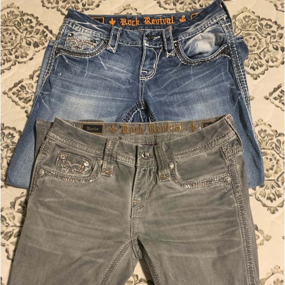 Rock Revival- Size 24. 1 pair of capris, 1 pair of skinny Jean.
